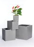 Grey Fiberstone Square Pots Decor Jamali Garden
