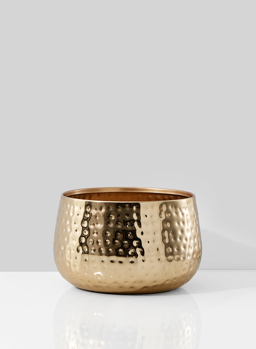 Shiny Hammered Gold Bowl Decor Jamali Garden