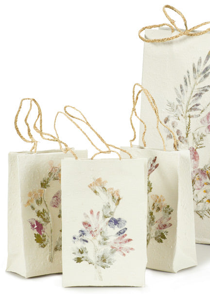 Antemoro Handmade Paper Bags With Dried Flowers Decor Jamali Garden