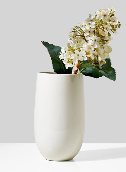 9in Tall White Porcelain U Vase – Jamali Garden