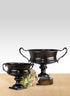 Antique Black Metal Urns Decor Jamali Garden