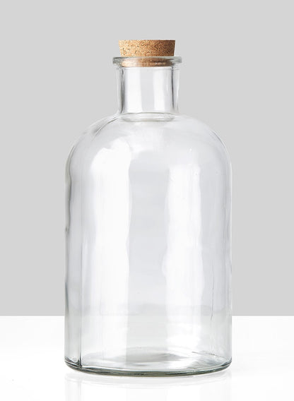 Glass Bottle With Cork Decor Jamali Garden