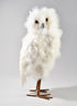 17in Tall White Owl Decor Jamali Garden