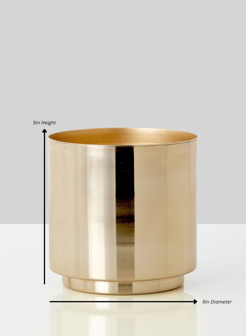 Gold Iron Vase Decor Jamali Garden Gold 5in Tall SET OF 4