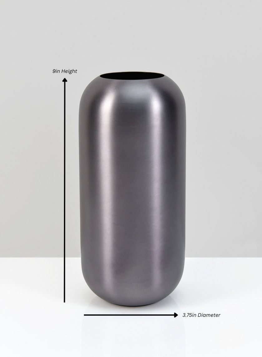Oviedo Stainless Steel Platinum Bullet Vase