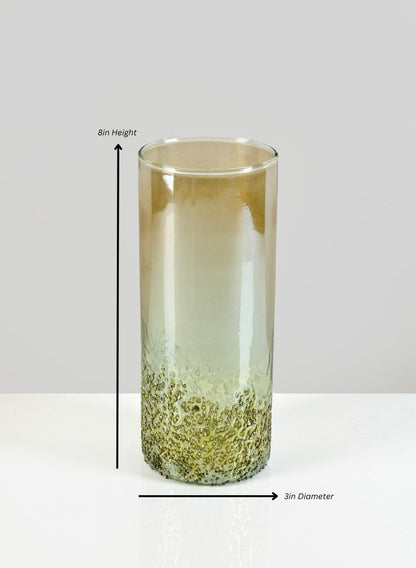 Strasbourg Speckled Green Luster Glass Cylinder