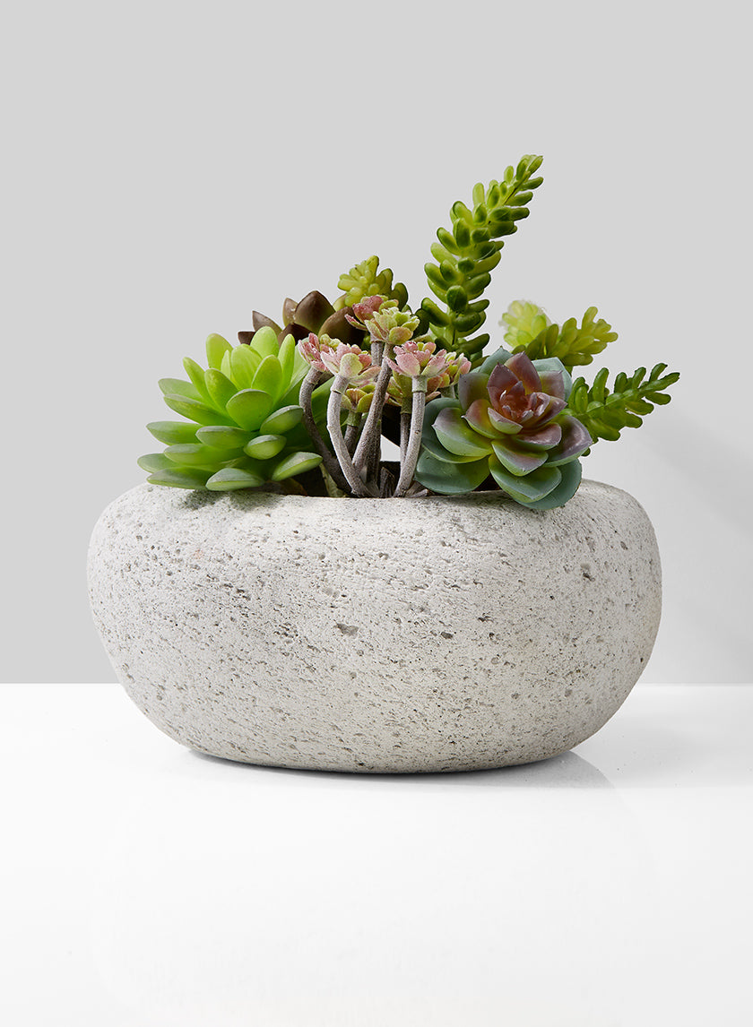 rocks in succulent pot Handmade Lava Rock Pot for Sale