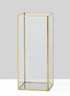 12in Tall Gold Candle Holder With Mirror Bottom Decor Jamali Garden