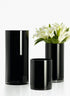 Black Glass Cylinder Vases Decor Jamali Garden