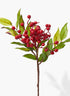 17in Long Red Berry Branch, Case of 12 Decor Jamali Garden