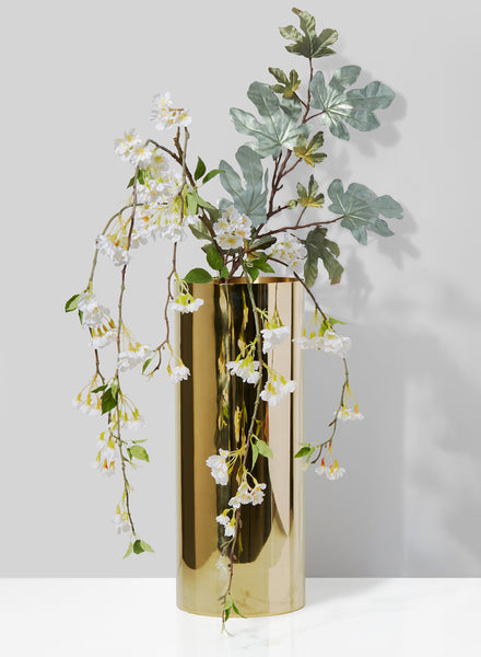 8 x 20in stainless steel Cylinder Vases for Centerpieces | Jamali