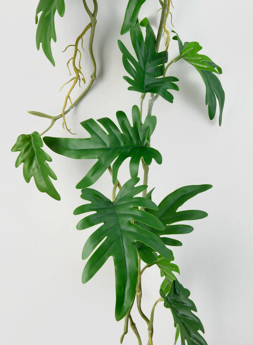 large leaf philodendron silk plant Small Leaf Philodendron Faux Foliage Retail Window Display Greenery – Jamali Garden