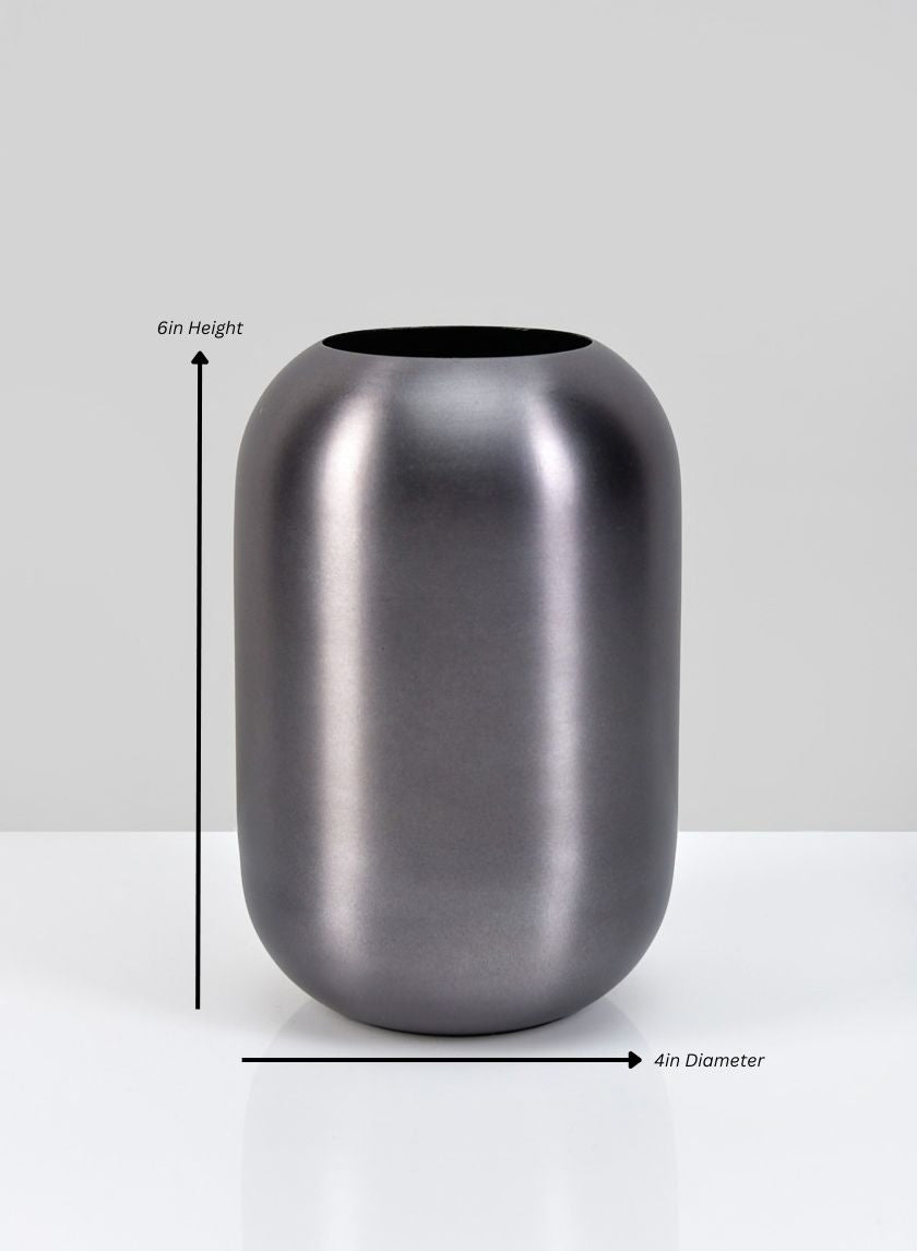 Oviedo Stainless Steel Platinum Bullet Vase