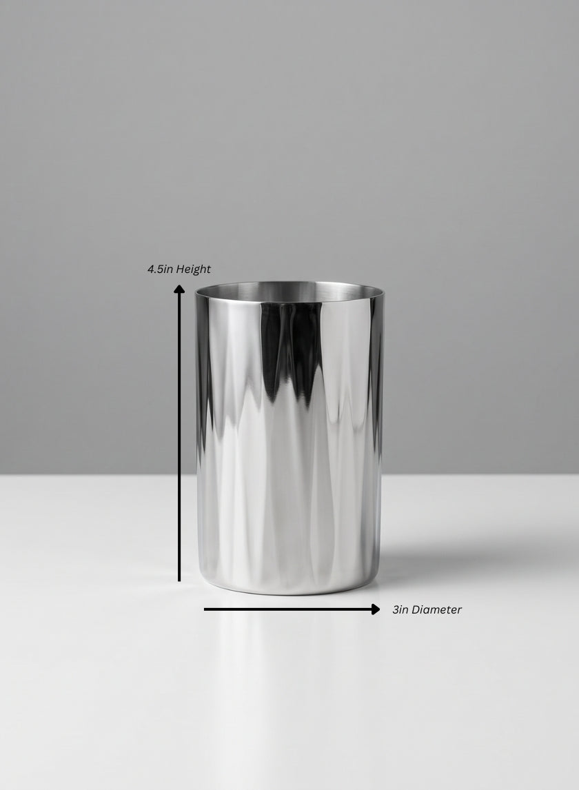 Rochemont Silver Mini Cylinder Vase Decor Jamali Garden Silver 4.5in Height - 3in Diameter EACH