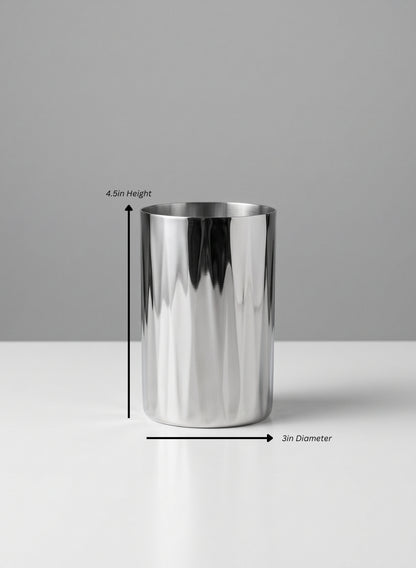 Rochemont Silver Mini Cylinder Vase Decor Jamali Garden Silver 4.5in Height - 3in Diameter EACH
