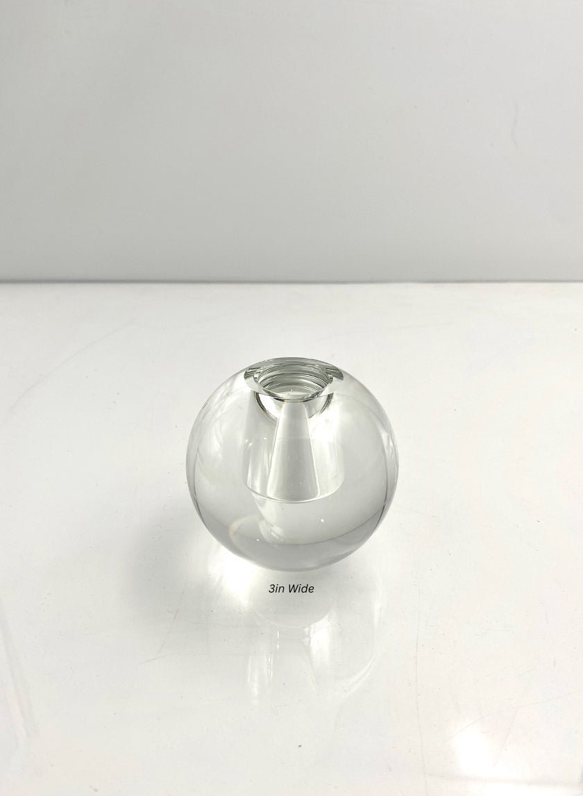 Crystal Ball Glass Vase