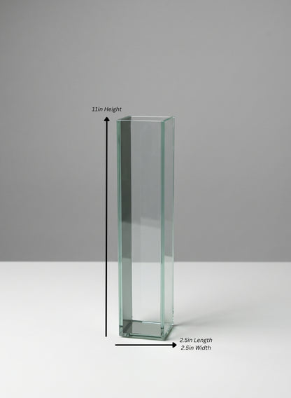 Clear and Mirror Glitz Glass Vase Decor Jamali Garden Clear 11in Tall EACH