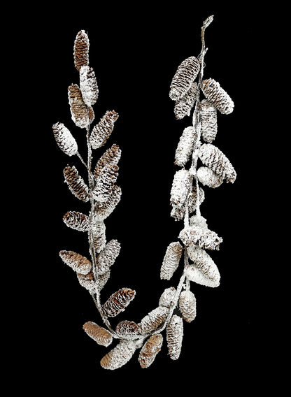 62in Long Snowy Pine Cone Garland, Case of 3 Decor Jamali Garden