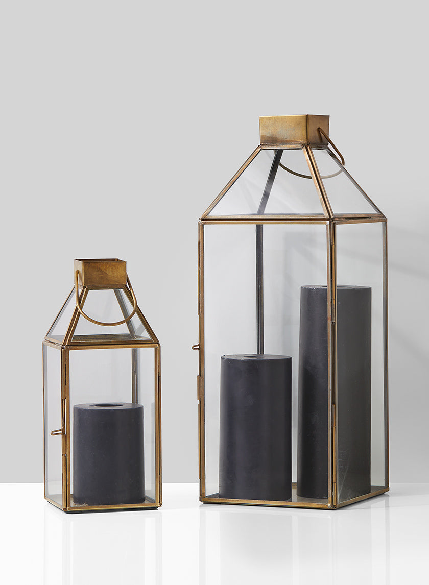 Bombay Square Gold Lantern