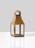 5in Rustic Brass Square Lantern Decor Jamali Garden