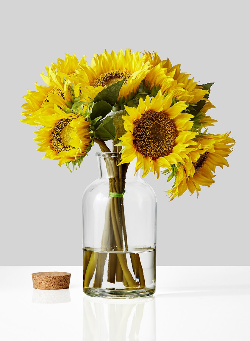 Glass Bottle With Cork Decor Jamali Garden