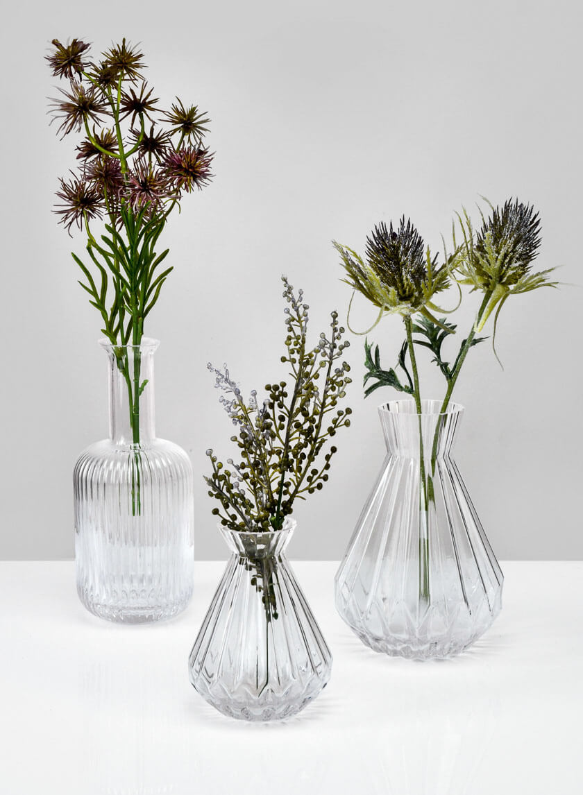 7.75in Tall Marie Curie Flask Glass Vase