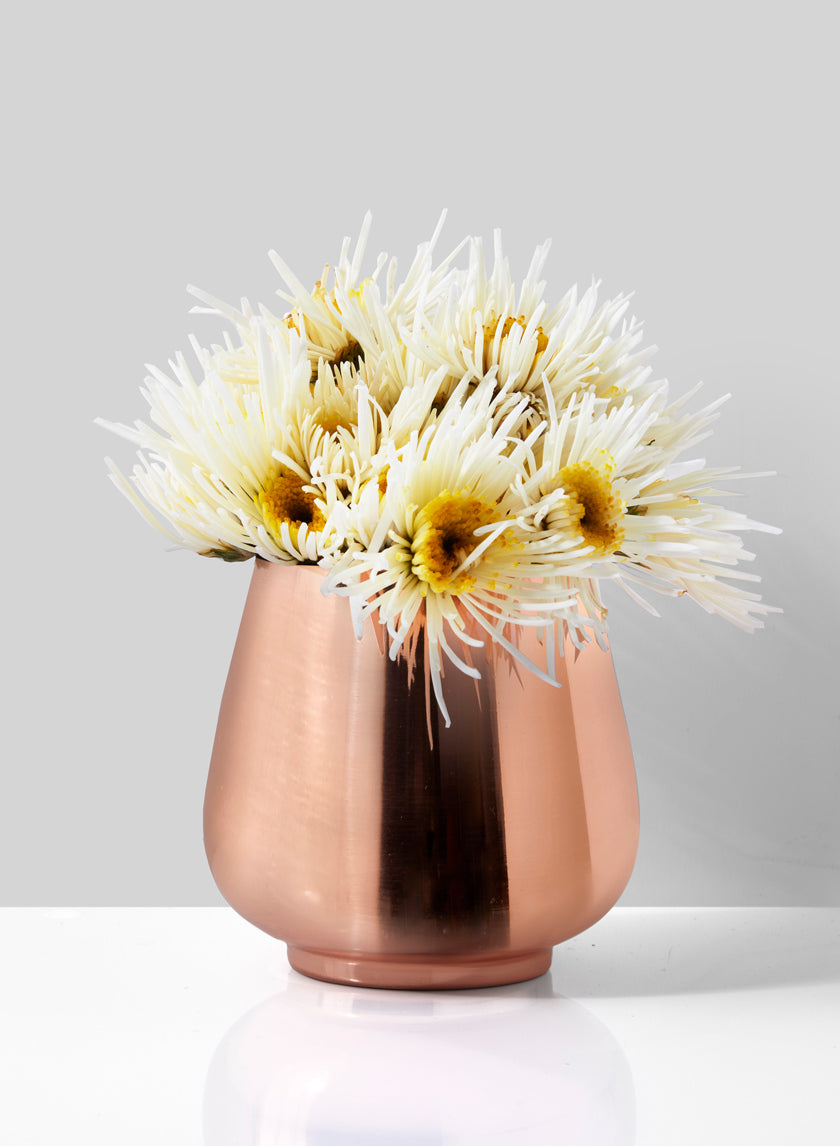 plant pot rose gold 3in Tall Copper Plated Egg Pot, Mini, Set of 4 – Jamali Garden