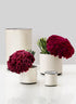 White Linen Ceramic Vases Decor Jamali Garden